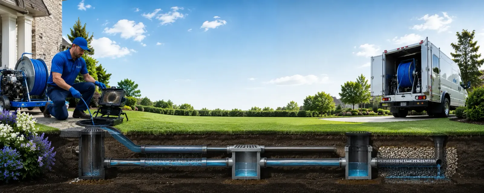 Outdoor drain cleaning information for Bergheim, TX